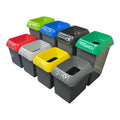 50L Color-Coded Recycling Bin with Graphic Logo – Multi-Stream Waste Bin for Home & Office