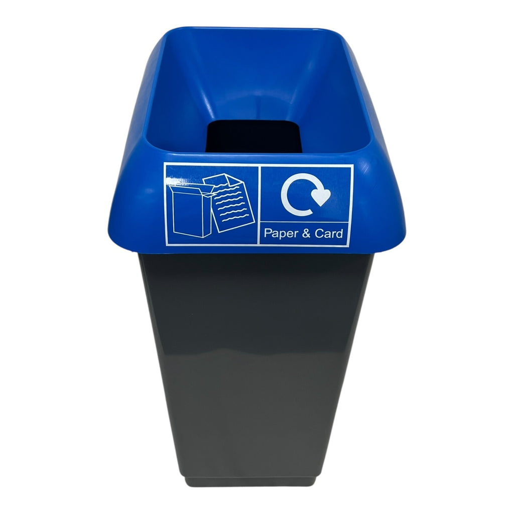50L Color-Coded Recycling Bin with Graphic Logo – Multi-Stream Waste Bin for Home & Office