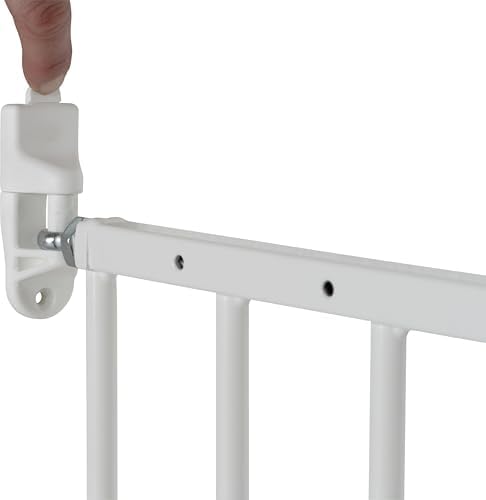 Multidan, Covers Openings between 62.5-106.8 Cm/24.6-42 Inches, Extendable Stair Gate/Baby Gate/Safety Gate, Metal, White, Made in Denmark - (Pet Gate/Dog Gate)