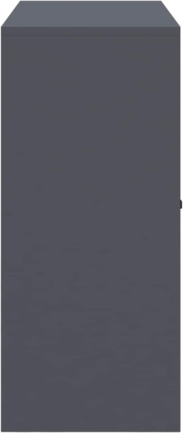 Industrial Steel Storage Cabinet with Lockable Doors, Anthracite 90 X 40 X 90 Cm, Se Office Storage for Files and Stationery, Durable Powder-Coated Steel