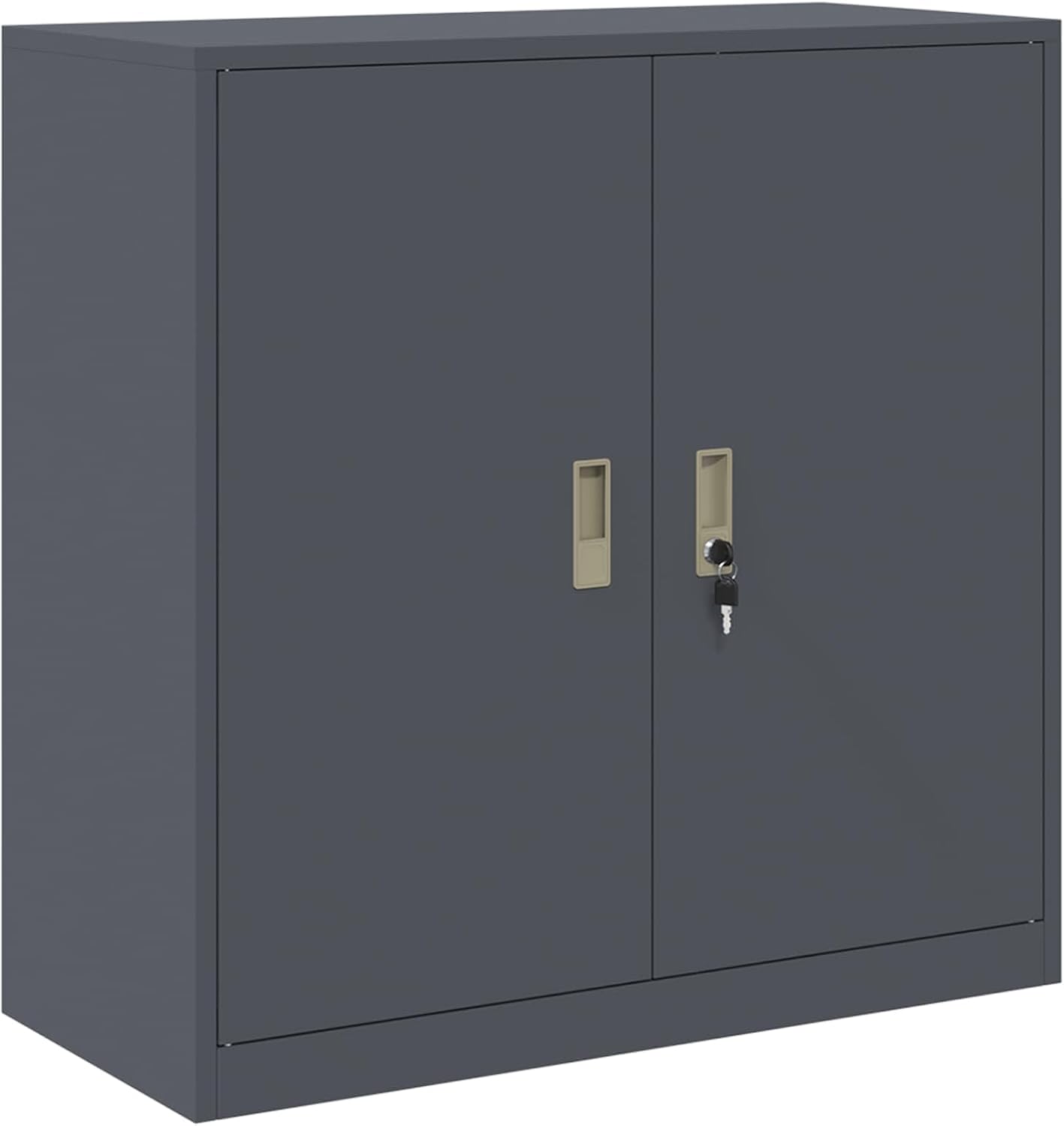 Industrial Steel Storage Cabinet with Lockable Doors, Anthracite 90 X 40 X 90 Cm, Se Office Storage for Files and Stationery, Durable Powder-Coated Steel