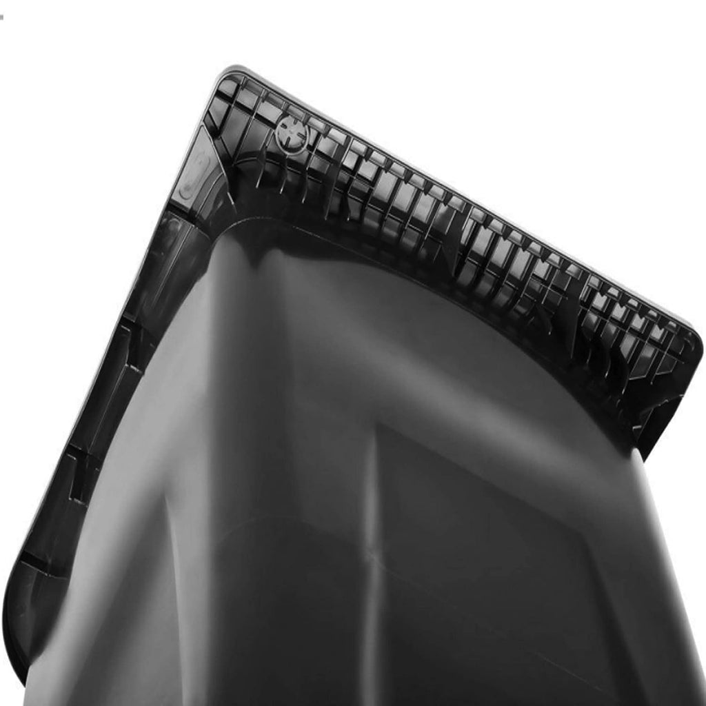240 Litre Outdoor Wheelie Bin Grey/Black Standard Household Size Bin | with Rubber Wheels for Trash and Rubbish