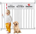 Multidan, Covers Openings between 62.5-106.8 Cm/24.6-42 Inches, Extendable Stair Gate/Baby Gate/Safety Gate, Metal, White, Made in Denmark - (Pet Gate/Dog Gate)