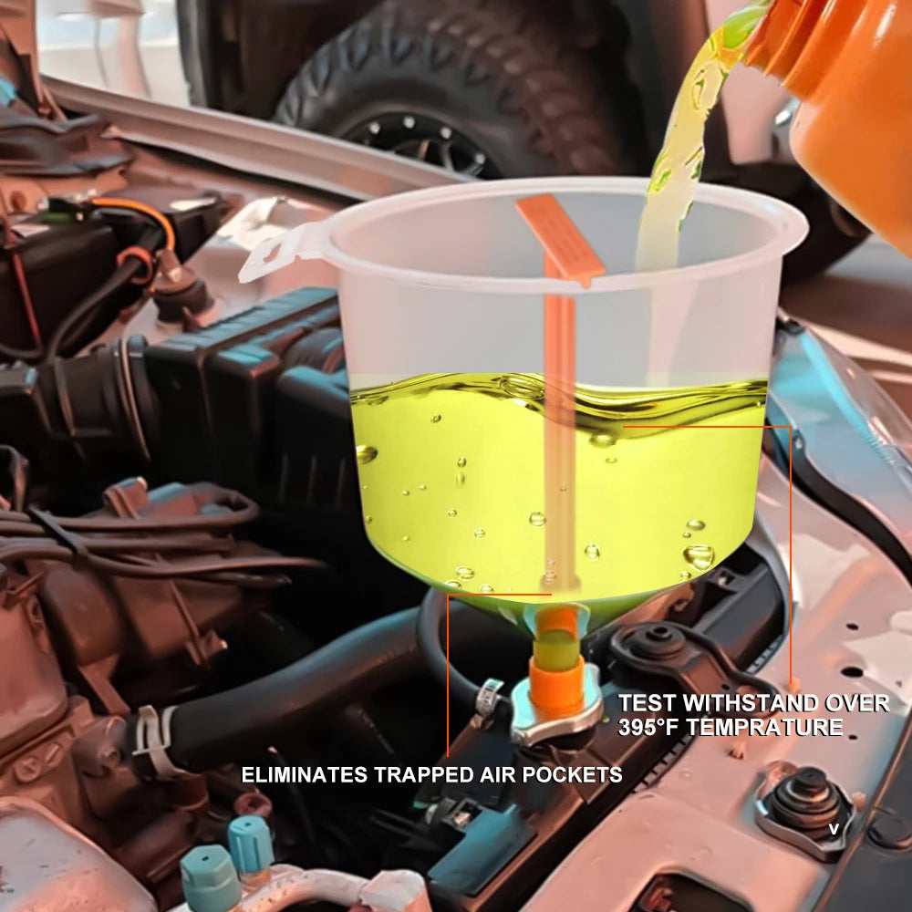 Plastic Filling Funnel Spout Car Accessories 15Pcs/Set Spill Proof Coolant Filling Kit Pour Oil Tool