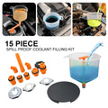 Plastic Filling Funnel Spout Car Accessories 15Pcs/Set Spill Proof Coolant Filling Kit Pour Oil Tool