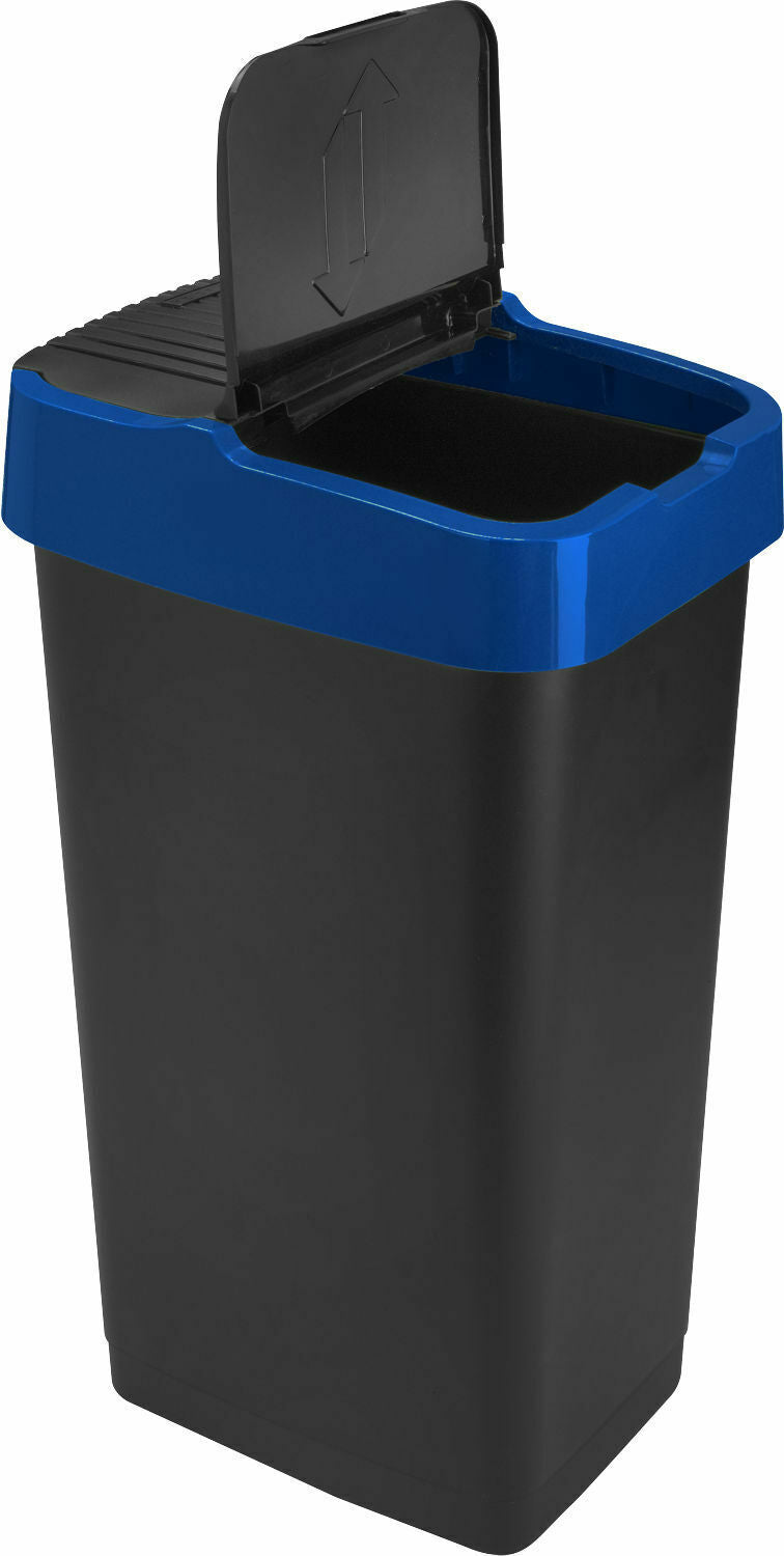 Plastic Swing Bin Recycle Bins Refuse Bin Dustbin 60L Waste Paper Office