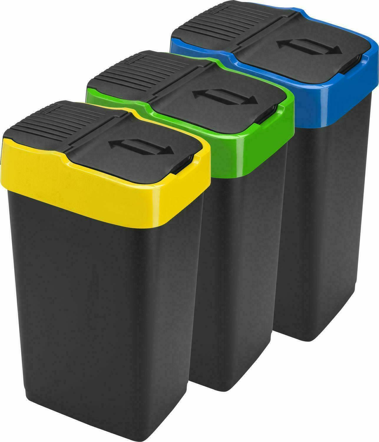 Plastic Swing Bin Recycle Bins Refuse Bin Dustbin 60L Waste Paper Office