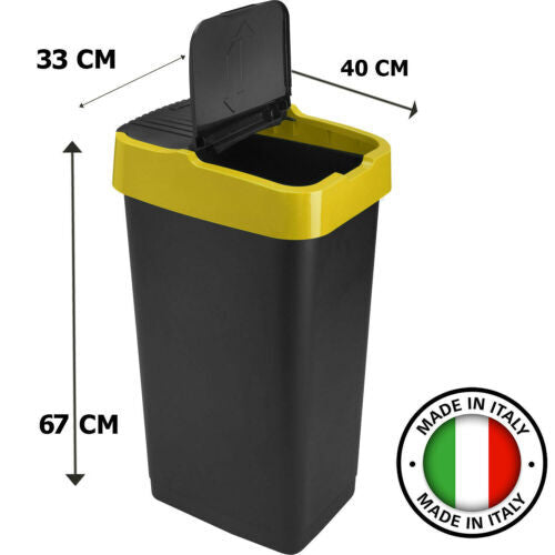 Plastic Swing Bin Recycle Bins Refuse Bin Dustbin 60L Waste Paper Office